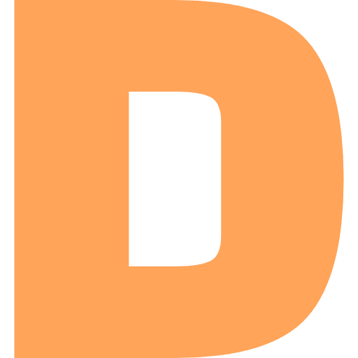 Capital Letter D Light Orange Transparent Icon in SVG, PNG formats