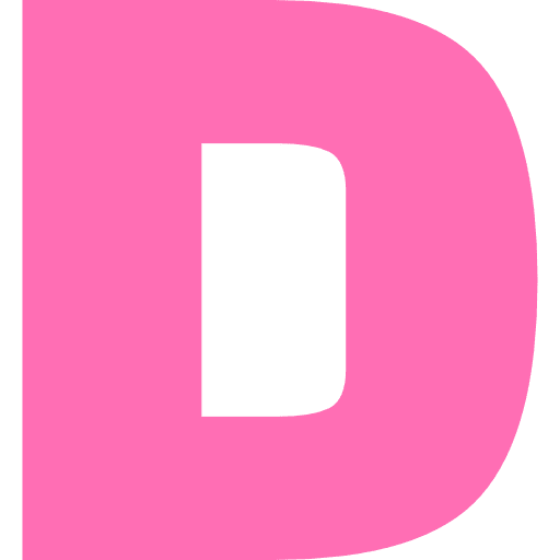 Capital Letter D Light Pink Transparent Icon in SVG, PNG formats