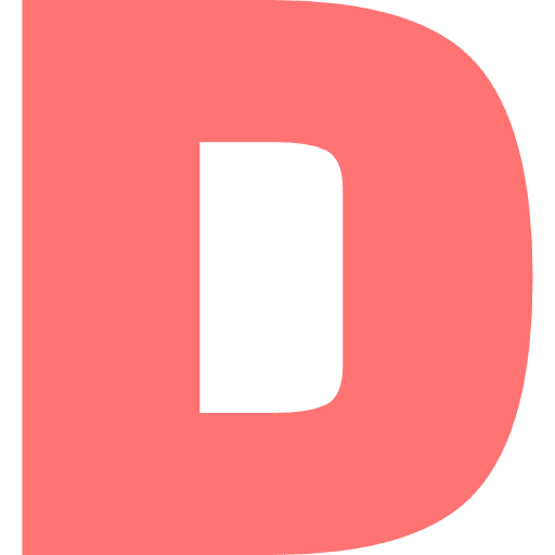 Capital Letter D Light Red Transparent Icon in SVG, PNG formats