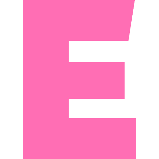 Capital Letter E Light Pink Transparent Icon in SVG, PNG formats