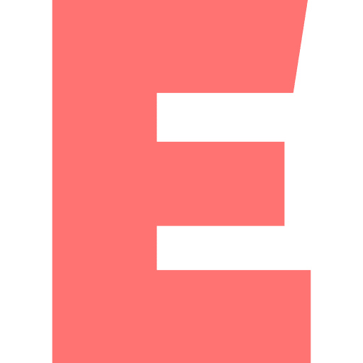 Capital Letter E Light Red Transparent Icon in SVG, PNG formats