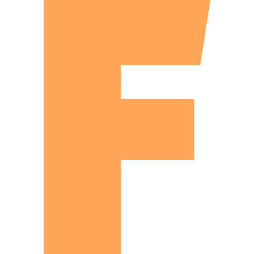 Capital Letter F Light Orange Transparent Icon in SVG, PNG formats