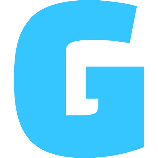 Capital Letter G Light Blue Transparent Icon in SVG, PNG formats