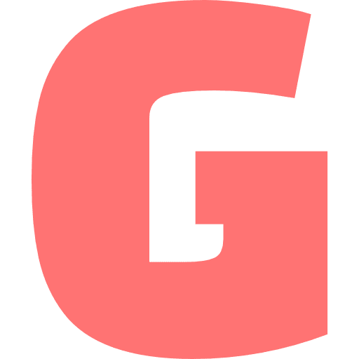 Capital Letter G Light Red Transparent Icon in SVG, PNG formats