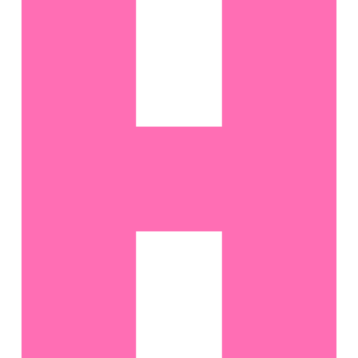 Capital Letter H Light Pink Transparent Icon in SVG, PNG formats