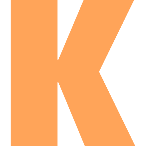 Capital Letter K Light Orange Transparent Icon in SVG, PNG formats