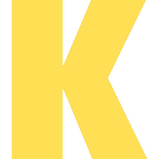 Capital Letter K Light Yellow Transparent Icon in SVG, PNG formats