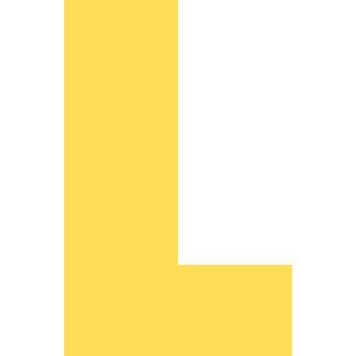 Capital Letter L Light Yellow Transparent Icon in SVG, PNG formats