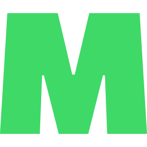 Capital Letter M Light Green Transparent Icon in SVG, PNG formats