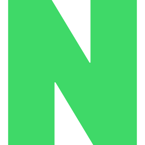 Capital Letter N Light Green Transparent Icon in SVG, PNG formats