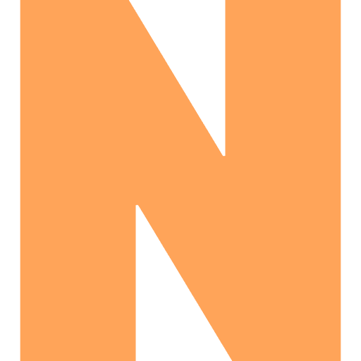 Capital Letter N Light Orange Transparent Icon in SVG, PNG formats