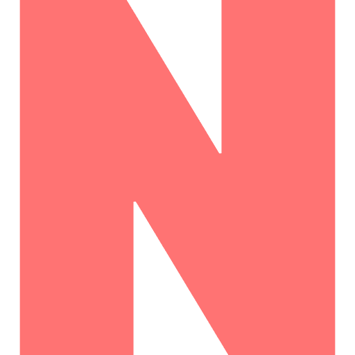 Capital Letter N Light Red Transparent Icon in SVG, PNG formats