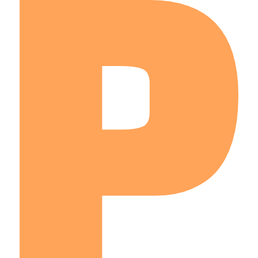 Capital Letter P Light Orange Transparent Icon in SVG, PNG formats