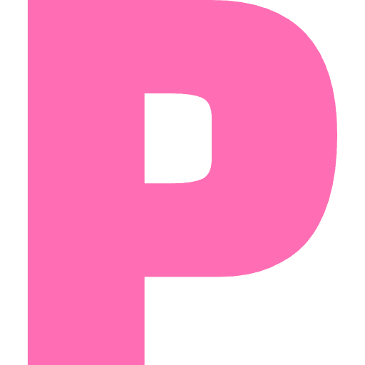 Capital Letter P Light Pink Transparent Icon in SVG, PNG formats