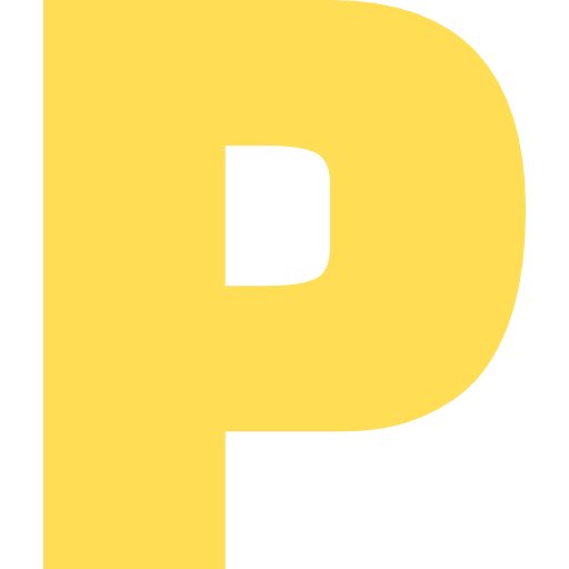 Capital Letter P Light Yellow Transparent Icon in SVG, PNG formats
