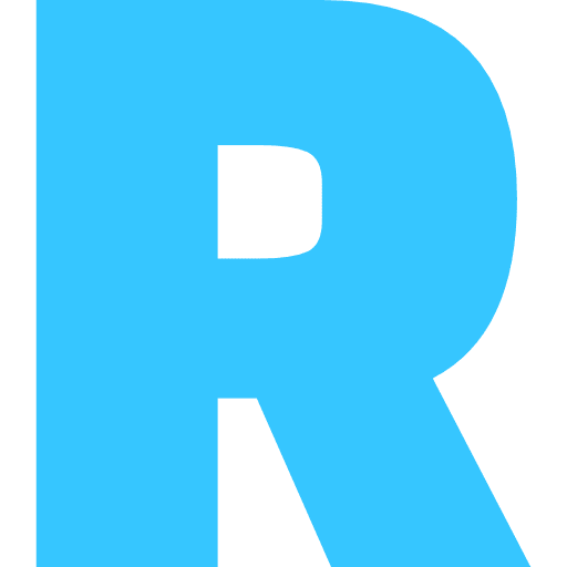 Capital Letter R Light Blue Transparent Icon in SVG, PNG formats