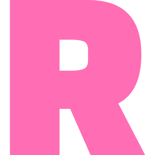 Capital Letter R Light Pink Transparent Icon in SVG, PNG formats