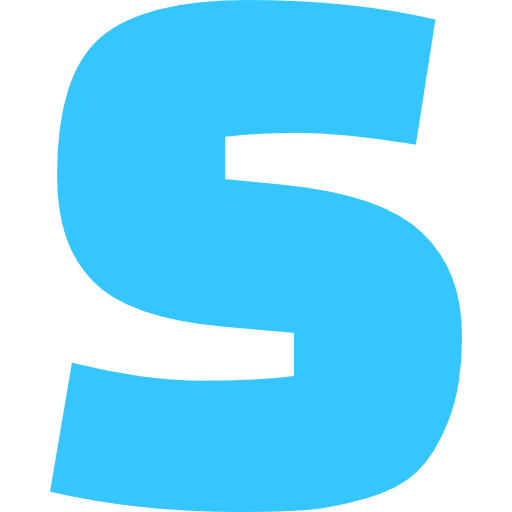 Capital Letter S Light Blue Transparent Icon in SVG, PNG formats