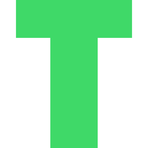 Capital Letter T Light Green Transparent Icon in SVG, PNG formats