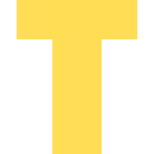 Capital Letter T Light Yellow Transparent Icon in SVG, PNG formats