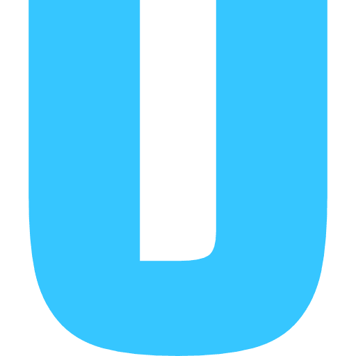 Capital Letter U Light Blue Transparent Icon in SVG, PNG formats