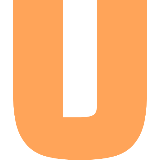 Capital Letter U Light Orange Transparent Icon in SVG, PNG formats