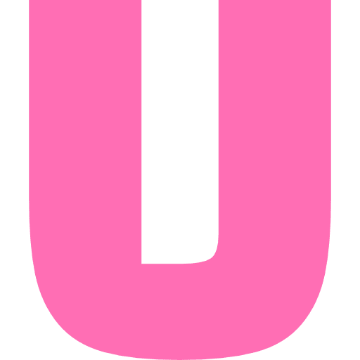 Capital Letter U Light Pink Transparent Icon in SVG, PNG formats