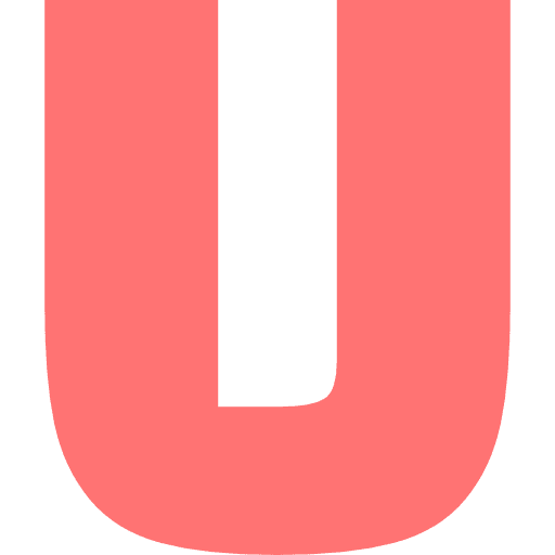 Capital Letter U Light Red Transparent Icon in SVG, PNG formats
