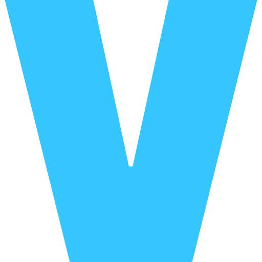 Capital Letter V Light Blue Transparent Icon in SVG, PNG formats