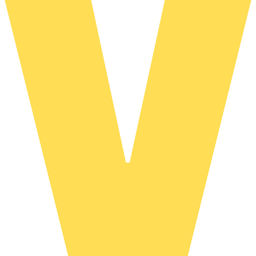 Capital Letter V Light Yellow Transparent Icon in SVG, PNG formats