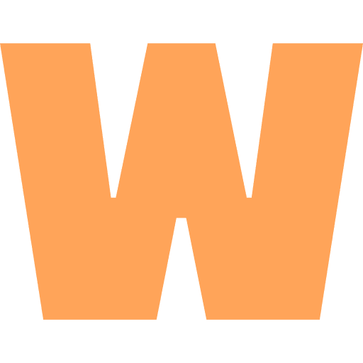 Capital Letter W Light Orange Transparent Icon in SVG, PNG formats