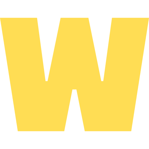 Capital Letter W Light Yellow Transparent Icon in SVG, PNG formats