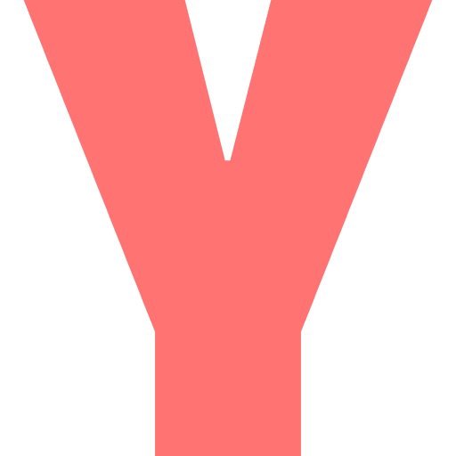 Capital Letter Y Light Red Transparent Icon in SVG, PNG formats
