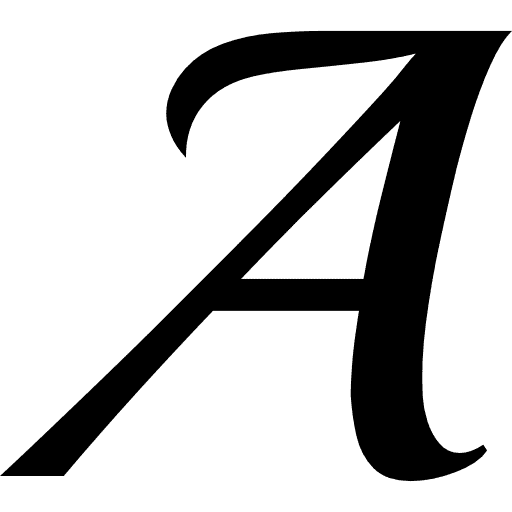 Fancy Letter A Icon in SVG, PNG formats