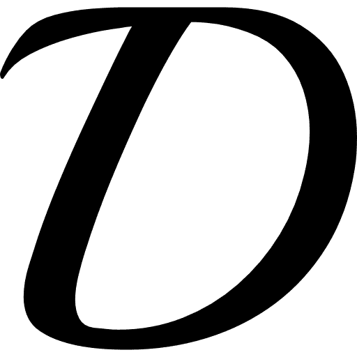 Fancy Letter D Icon in SVG, PNG formats