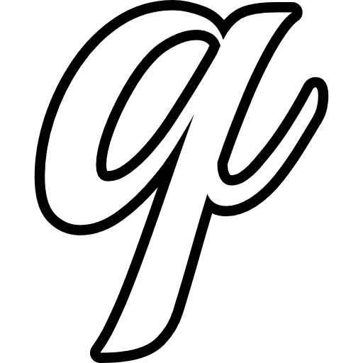 Fancy Letter Q Lowercase Outline Icon in SVG, PNG formats