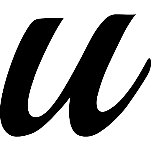 Fancy Letter U Lowercase Icon in SVG, PNG formats