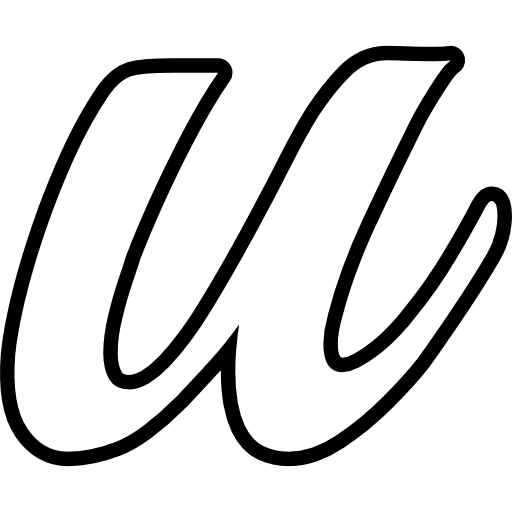 Fancy Letter U Lowercase Outline Icon in SVG, PNG formats