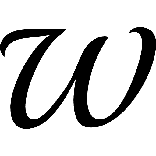 Fancy Letter W Icon in SVG, PNG formats