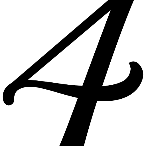 Fancy Number 4 Icon in SVG, PNG formats