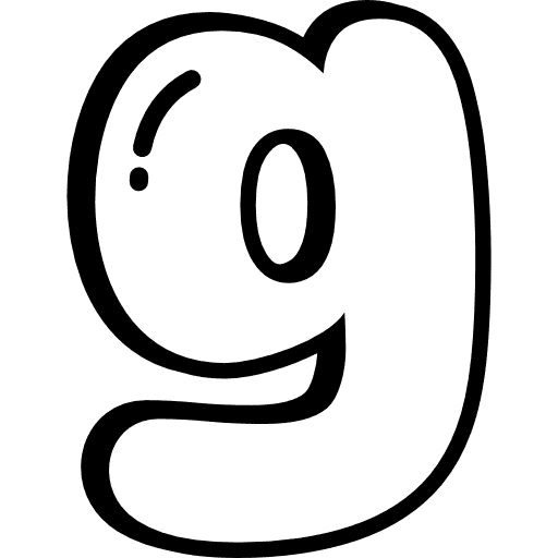 G Bubble Letter Lowercase Icon in SVG, PNG formats
