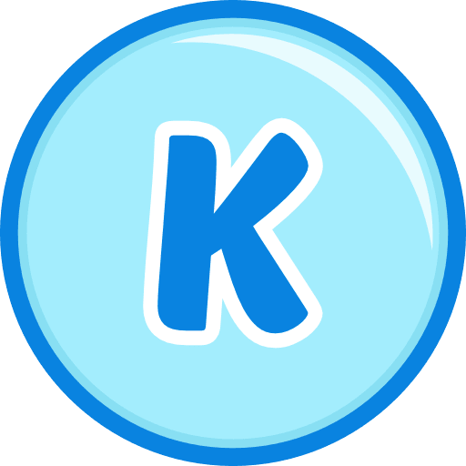 K Alphabet Round Color Icon in SVG, PNG formats