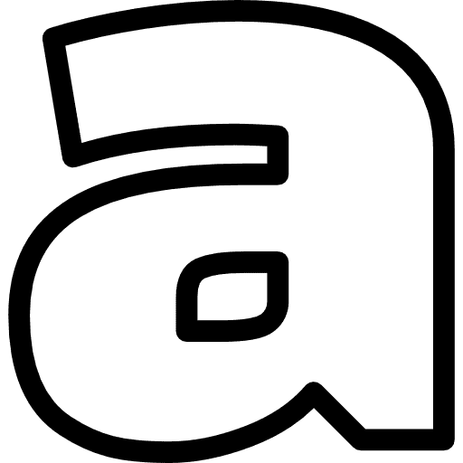 Letter A Lowercase Outline Icon in SVG, PNG formats