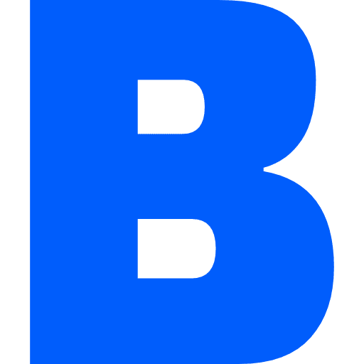 Letter B Blue Transparent Icon in SVG, PNG formats