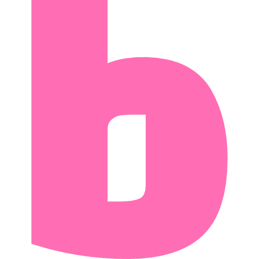 Letter B Lowercase Light Pink Transparent Icon in SVG, PNG formats