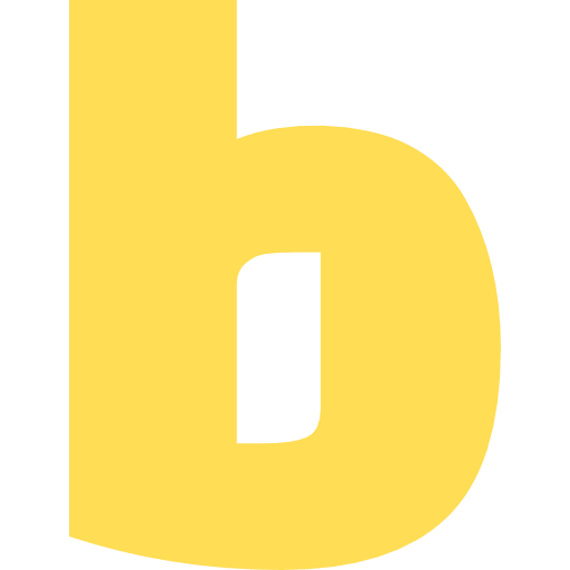 Letter B Lowercase Light Yellow Transparent Icon in SVG, PNG formats