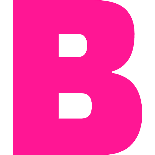 Letter B Pink Transparent Icon in SVG, PNG formats