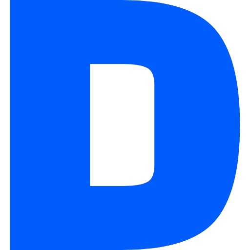 Letter D Blue Transparent Icon in SVG, PNG formats