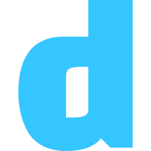 Letter D Lowercase Light Blue Transparent Icon in SVG, PNG formats