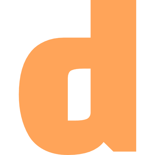 Letter D Lowercase Light Orange Transparent Icon in SVG, PNG formats